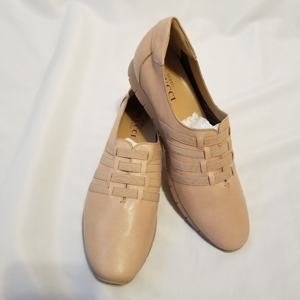 Sesto Meucci Women's Pink Leather Slip On Shoe Size 9.5